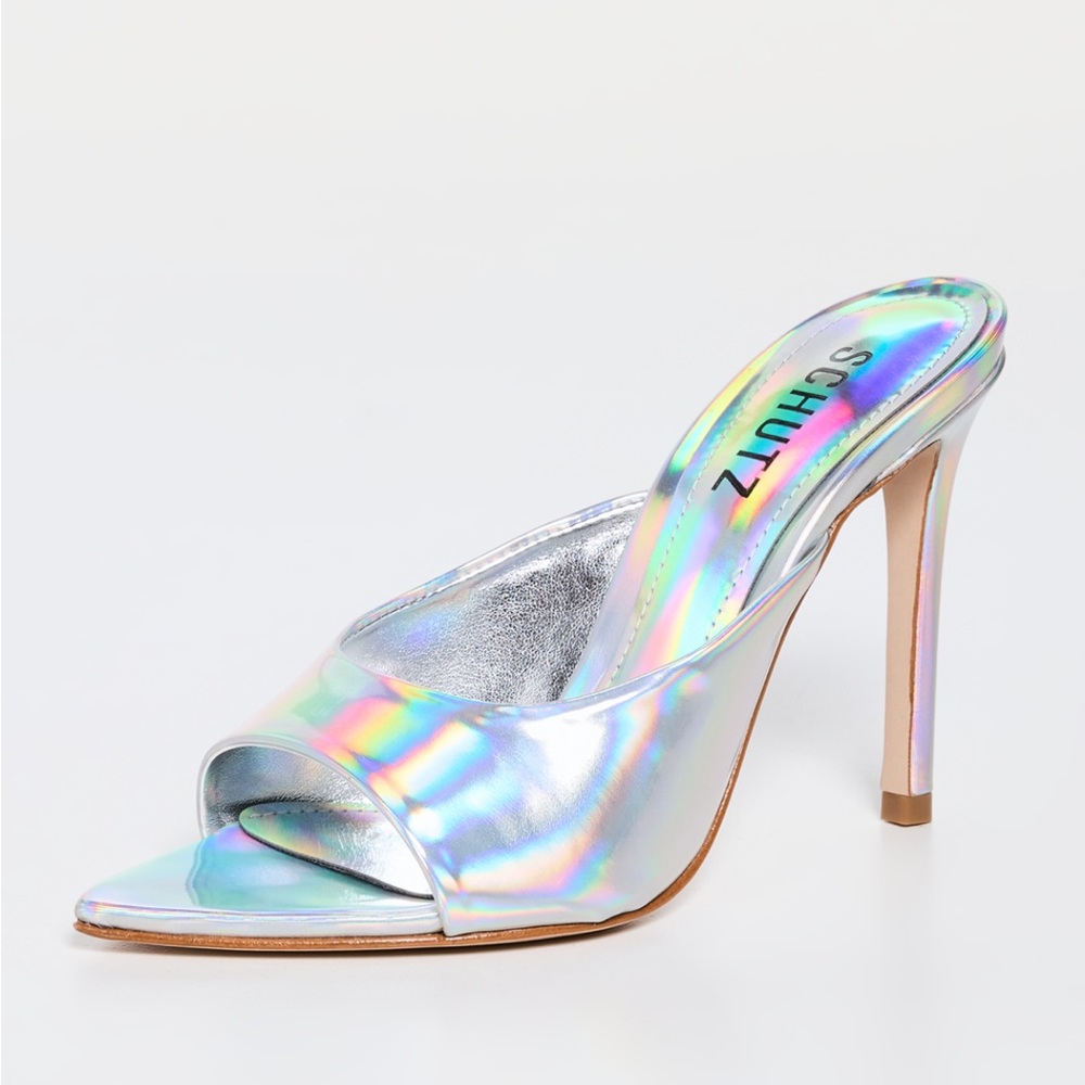 Schutz 4 inch silver heels size 7! Worn twice! Like new!